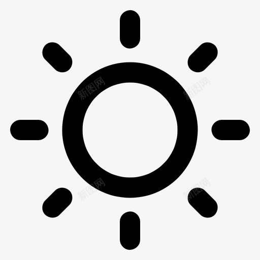 亮度控制白天图标svg_新图网 https://ixintu.com 亮度 光线 太阳 控制 白天
