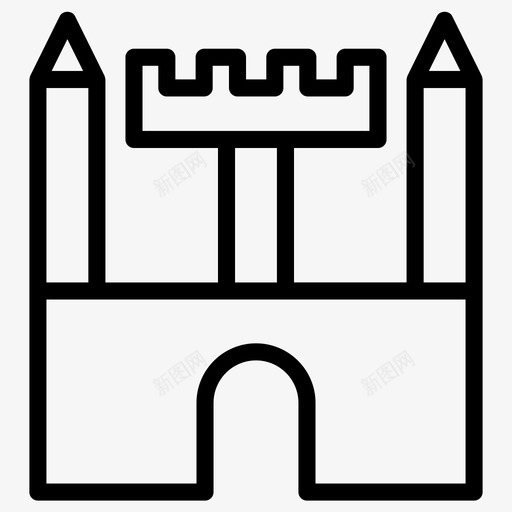 城堡古代堡垒图标svg_新图网 https://ixintu.com 古代 城堡 堡垒 塔楼 安全 收藏品