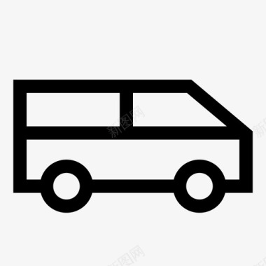 小型巴士汽车骑乘图标图标