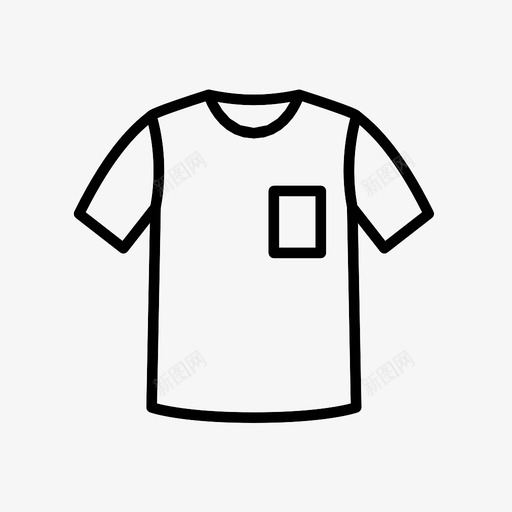 t恤休闲时髦图标svg_新图网 https://ixintu.com t恤 休闲 口袋衬衫 时髦