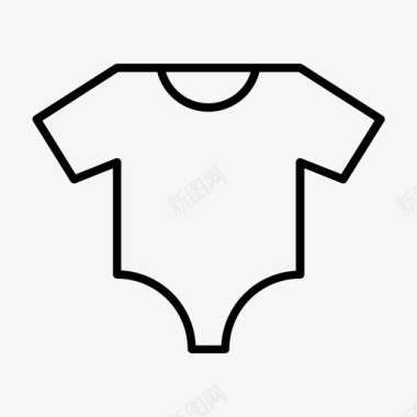 婴儿衬衫衣服时装图标图标