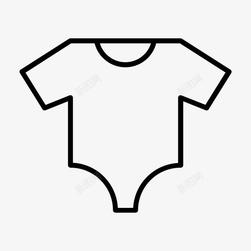 婴儿衬衫衣服时装图标svg_新图网 https://ixintu.com 婴儿衬衫 时装 衣服 连体衣