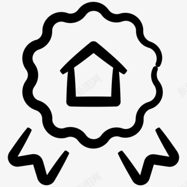 房子徽章inky房地产第三卷图标图标