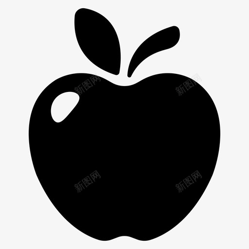 苹果新鲜水果图标svg_新图网 https://ixintu.com 健康 新鲜 有机 水果 水果固体新鲜商品 苹果