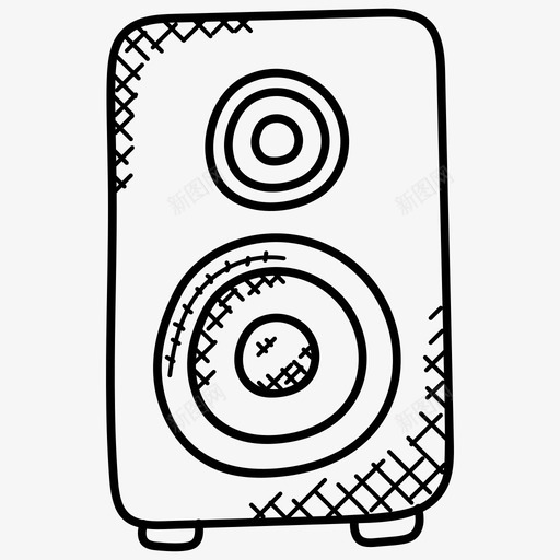 扬声器电子技术低音扬声器图标svg_新图网 https://ixintu.com 低音扬声器 扬声器 技术涂鸦图标 电子技术