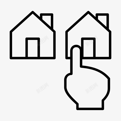 家的选择房子选择图标svg_新图网 https://ixintu.com 家的选择 房地产 房子 选择