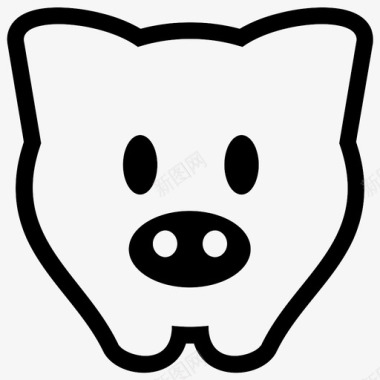 猪动物牲畜图标图标