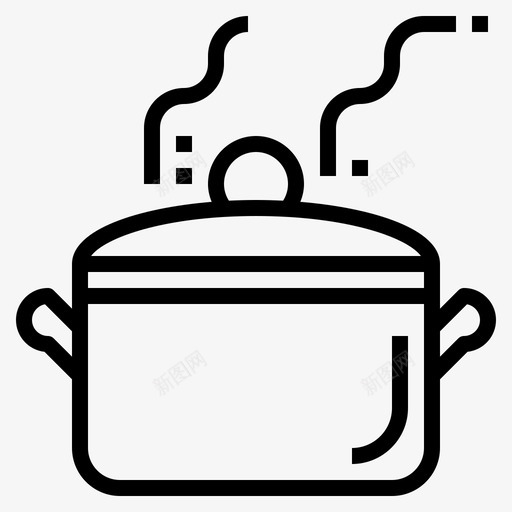 锅煮热图标svg_新图网 https://ixintu.com 厨房 厨房用具 热 煮 锅