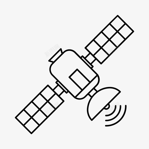 卫星通讯gps图标svg_新图网 https://ixintu.com gps 信号 卫星 天气 无线电波 通讯