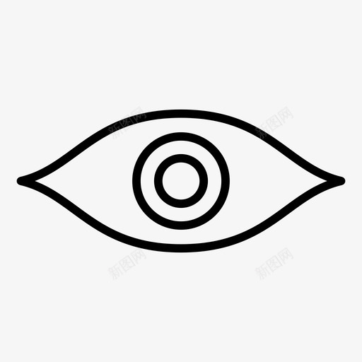 眼睛视力视野图标svg_新图网 https://ixintu.com 平面设计应用程序瘦 眼睛 视力 视野