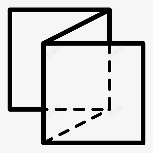 折叠传单折纸图标svg_新图网 https://ixintu.com 传单 折叠 折纸 纸