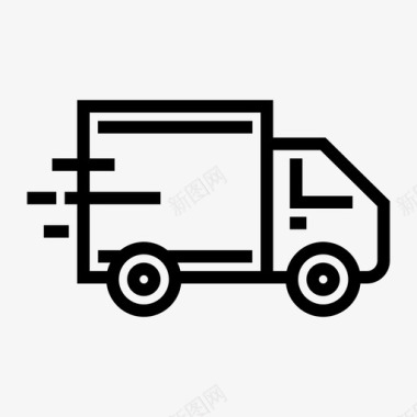 送货车快速送货包裹送货图标图标