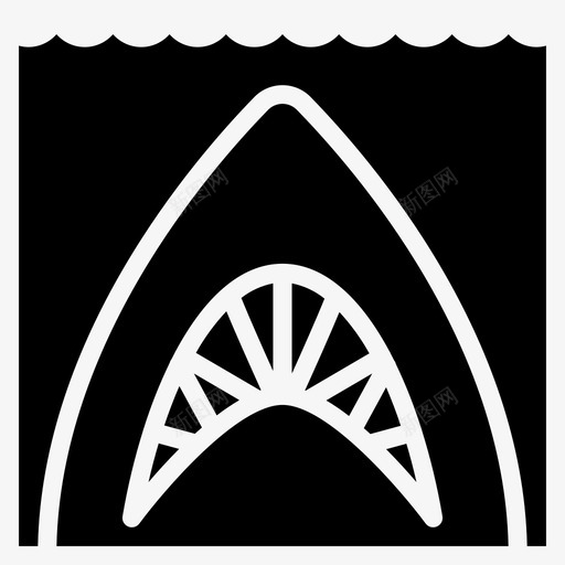 大白鲨电影鲨鱼图标svg_新图网 https://ixintu.com 大白鲨 电影 电影3固体 鲨鱼