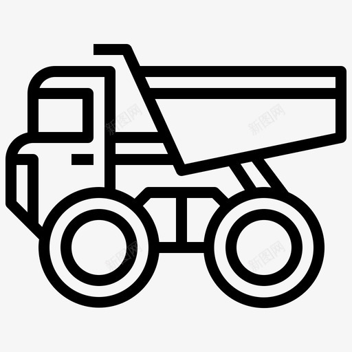 自卸车自卸汽车建筑图标svg_新图网 https://ixintu.com 履带式推土机 建筑 挖掘机 施工车 自卸汽车 自卸车