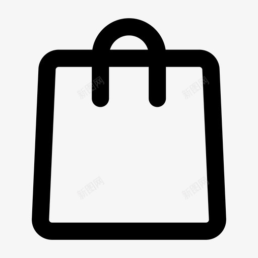 袋，购物，购物，电子商务svg_新图网 https://ixintu.com 袋，购物，购物，电子商务 线性 扁平 填充 单色 简约 圆润