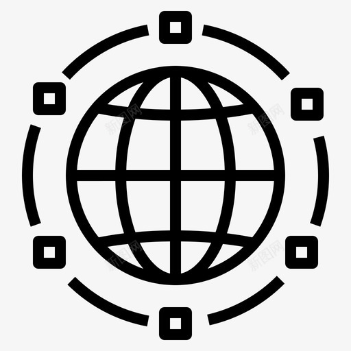 跨越覆盖国际图标svg_新图网 https://ixintu.com 产品管理 传播 全球 国际 覆盖 跨越