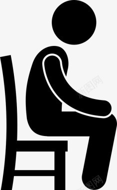 坐椅子人图标图标