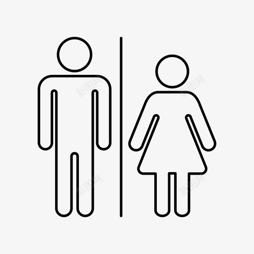厕所浴室男人图标svg_新图网 https://ixintu.com 人 厕所 女人 浴室 男人