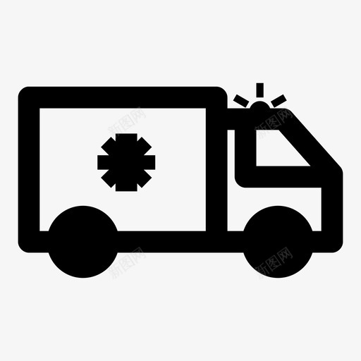 救护车紧急情况医疗图标svg_新图网 https://ixintu.com 医疗 救护车 救援 紧急情况 警笛