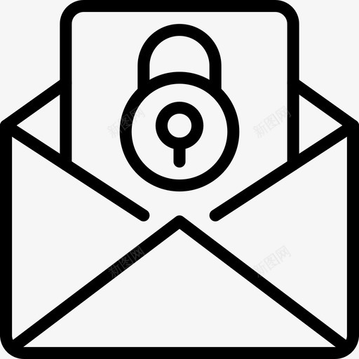 邮件锁数据信件图标svg_新图网 https://ixintu.com 信件 安全 数据 数据安全大纲 邮件锁