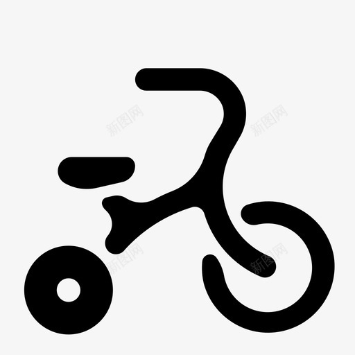 自行车儿童三轮车图标svg_新图网 https://ixintu.com 三轮车 儿童 孕妇轮 自行车