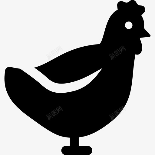 母鸡鸡农场图标svg_新图网 https://ixintu.com 农场 家禽 母鸡 白色 鸟类 鸡