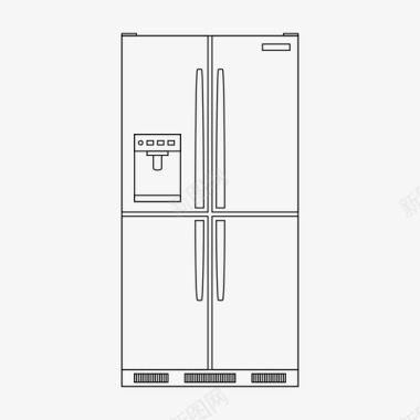 冰箱电器建筑图标图标