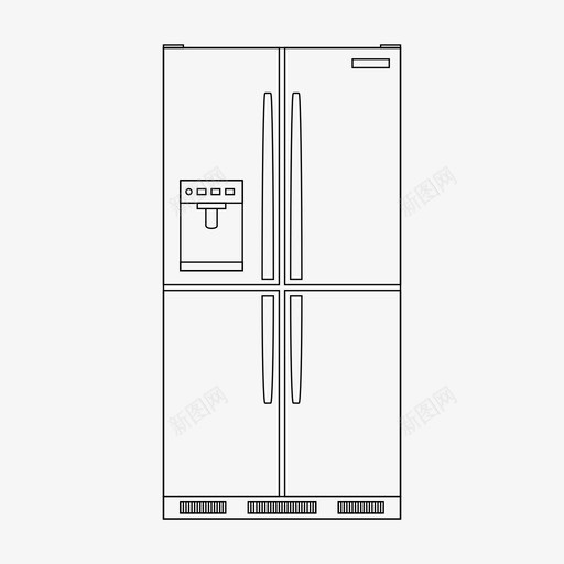 冰箱电器建筑图标svg_新图网 https://ixintu.com 冰箱 商业 家电 建筑 电器