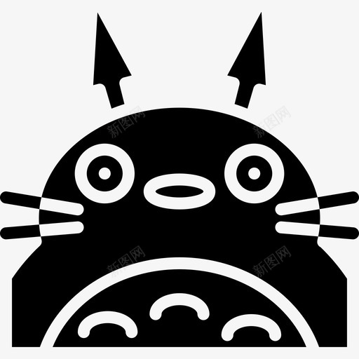 totoro角色电影图标svg_新图网 https://ixintu.com totoro 电影 电影3固体 角色