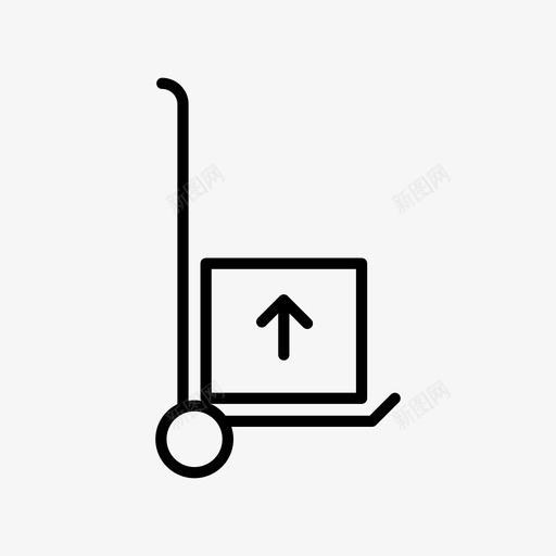 手推车箱子上图标svg_新图网 https://ixintu.com 上 手推车 箱子 轮子