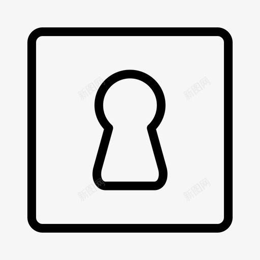 锁孔安全收藏图标svg_新图网 https://ixintu.com 安全 收藏 锁孔