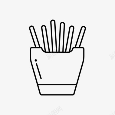 薯条食物土豆图标图标
