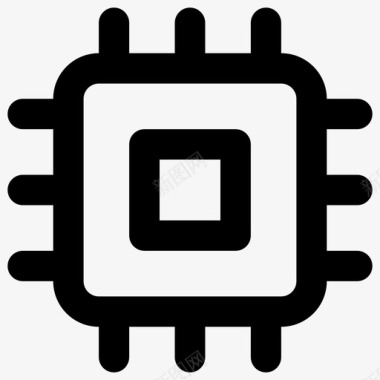 微芯片cpu处理器图标图标