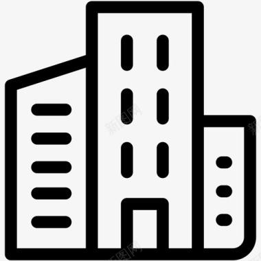 建筑城市办公楼图标图标