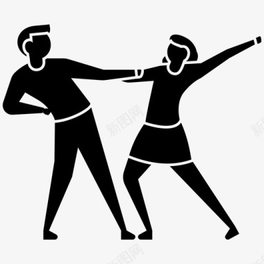 交谊舞舞蹈节舞蹈表演图标图标