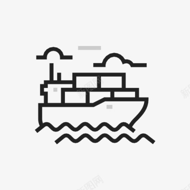 货船船运图标图标