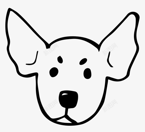 狗耳朵简笔画 可爱图片