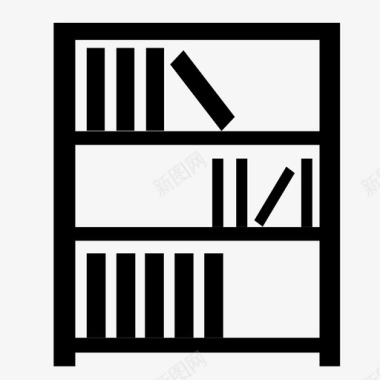 书架家具图书馆图标图标