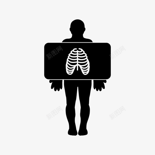 胸部x光1个医学图标集svg_新图网 https://ixintu.com 1个医学图标集 胸部x光