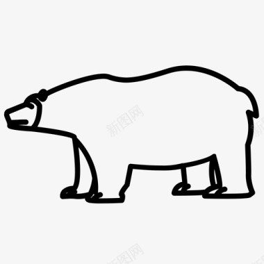 北极熊体食肉熊岛熊图标图标