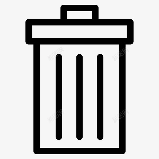 垃圾桶删除清除图标svg_新图网 https://ixintu.com web用户界面 删除 垃圾桶 清除