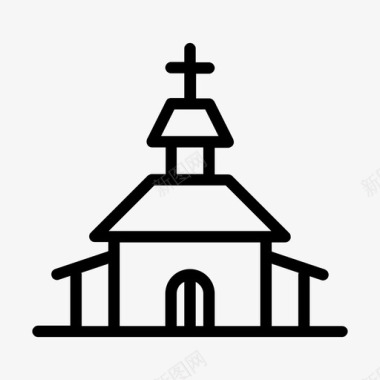 教堂建筑物礼拜堂图标图标