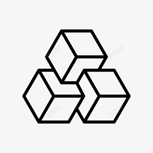 不可能的形状不可能的图形形状图标svg_新图网 https://ixintu.com 不可能的图形 不可能的形状 几何不可能的形状 形状