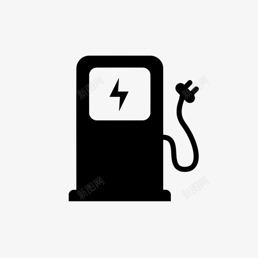 电燃料电池汽车泵图标svg_新图网 https://ixintu.com 充电 汽油 汽车泵 电力 电池 电燃料
