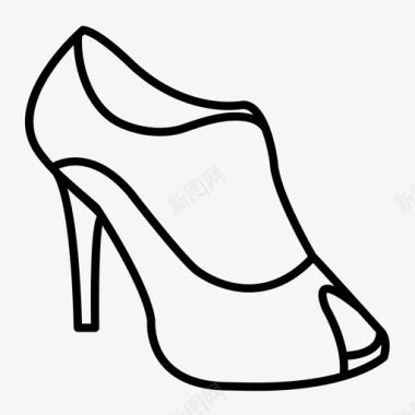 靴子时装鞋类图标图标