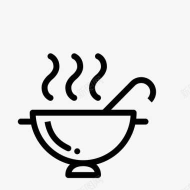 汤碗砂锅菜图标图标