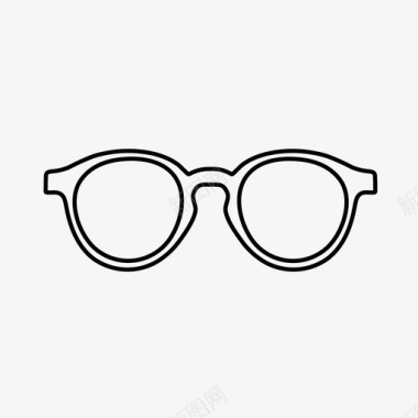 圆形眼镜镜框图标图标