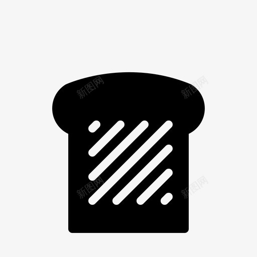 吐司面包早餐图标svg_新图网 https://ixintu.com 吐司 早餐 面包 食物脂肪标志