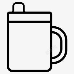 小玻璃杯小口杯冷饮玻璃杯图标高清图片