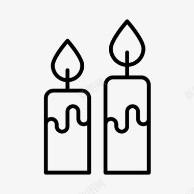 蜡烛复活节复活节装饰图标图标
